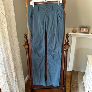 Prana size 4 Halle Pants blue gray hiking outdoor tall long
